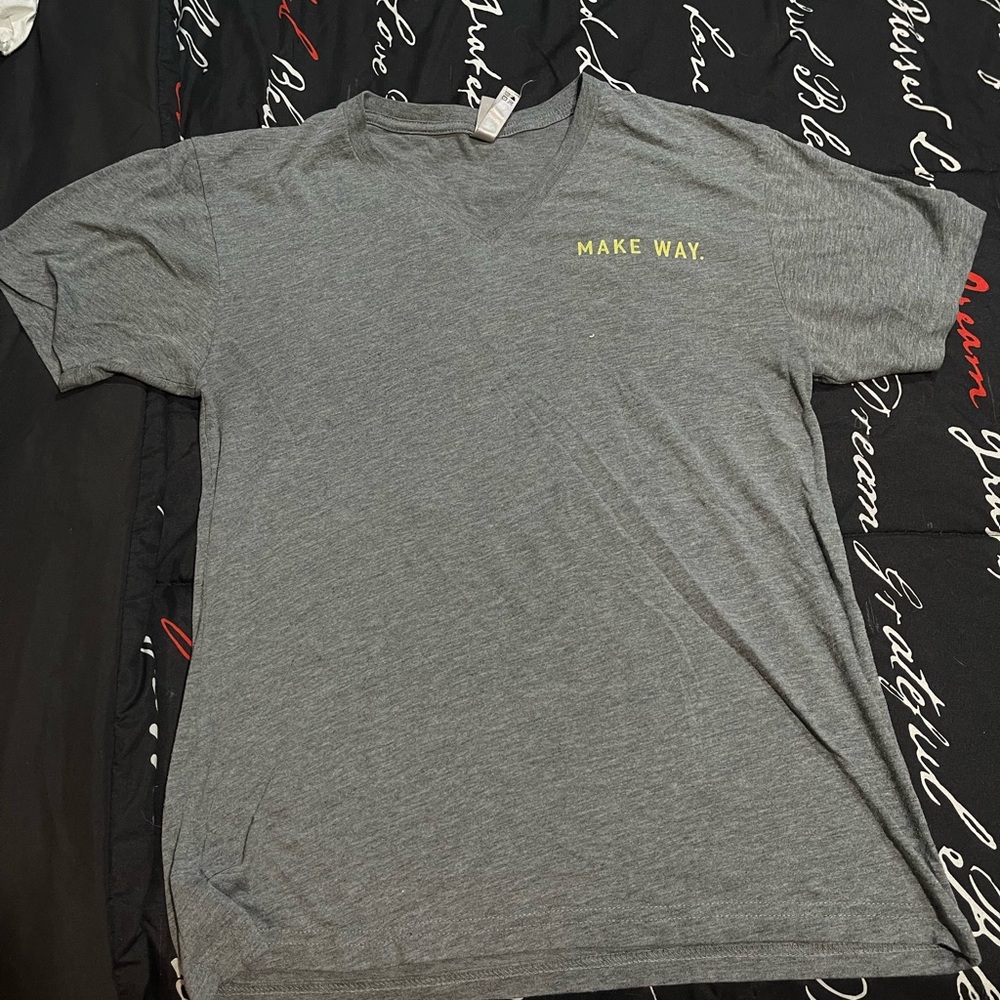Gray rum shirt love it size medium pretty loose